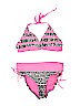 Justice Print Pink Two Piece Swimsuit Size 12 - photo 1