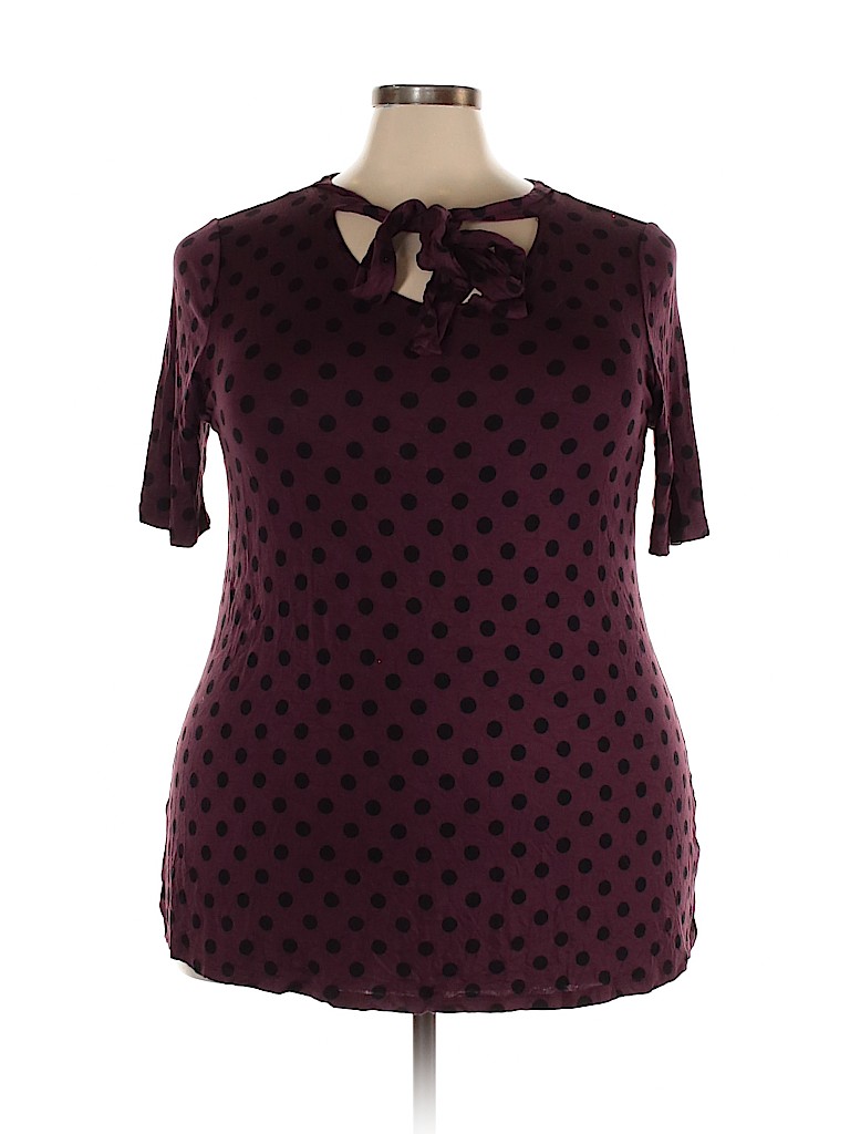 Lane Bryant Burgundy Short Sleeve Top Size 18 - 20 Plus - photo 1