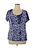 Alfani Purple Short Sleeve Top Size 2X - photo 1