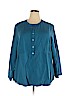 Silhouettes Blue 3/4 Sleeve Blouse Size 2X - photo 1