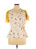 Meadow Rue 100% Viscose Ivory Short Sleeve Blouse Size 14 - photo 1