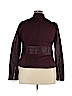 Lane Bryant 100% Polyurethane Burgundy Faux Leather Jacket Size 20 - 18 Plus - photo 2