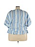 Lee 100% Cotton Blue Short Sleeve Blouse Size 3X - photo 2