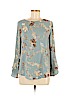 Veronica M. 100% Polyester Blue Long Sleeve Blouse Size M - photo 1