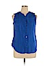 Milano Blue Sleeveless Blouse Size XL - photo 1