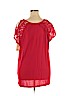 St. John's Bay Red Short Sleeve Top Size 1X - photo 2