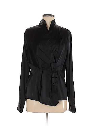 Nara Camicie Long Sleeve Silk Top (view 1)