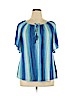 Chico's 100% Rayon Blue Short Sleeve Top Size XL (3) - photo 1
