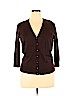 Chaps 100% Cotton Brown Cardigan Size 1X - photo 1