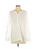 Talbots Outlet 100% Cotton White Long Sleeve Blouse Size L (petite) - photo 1