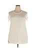 Lauren Conrad 100% Viscose Ivory Short Sleeve T-Shirt Size 2X - photo 1