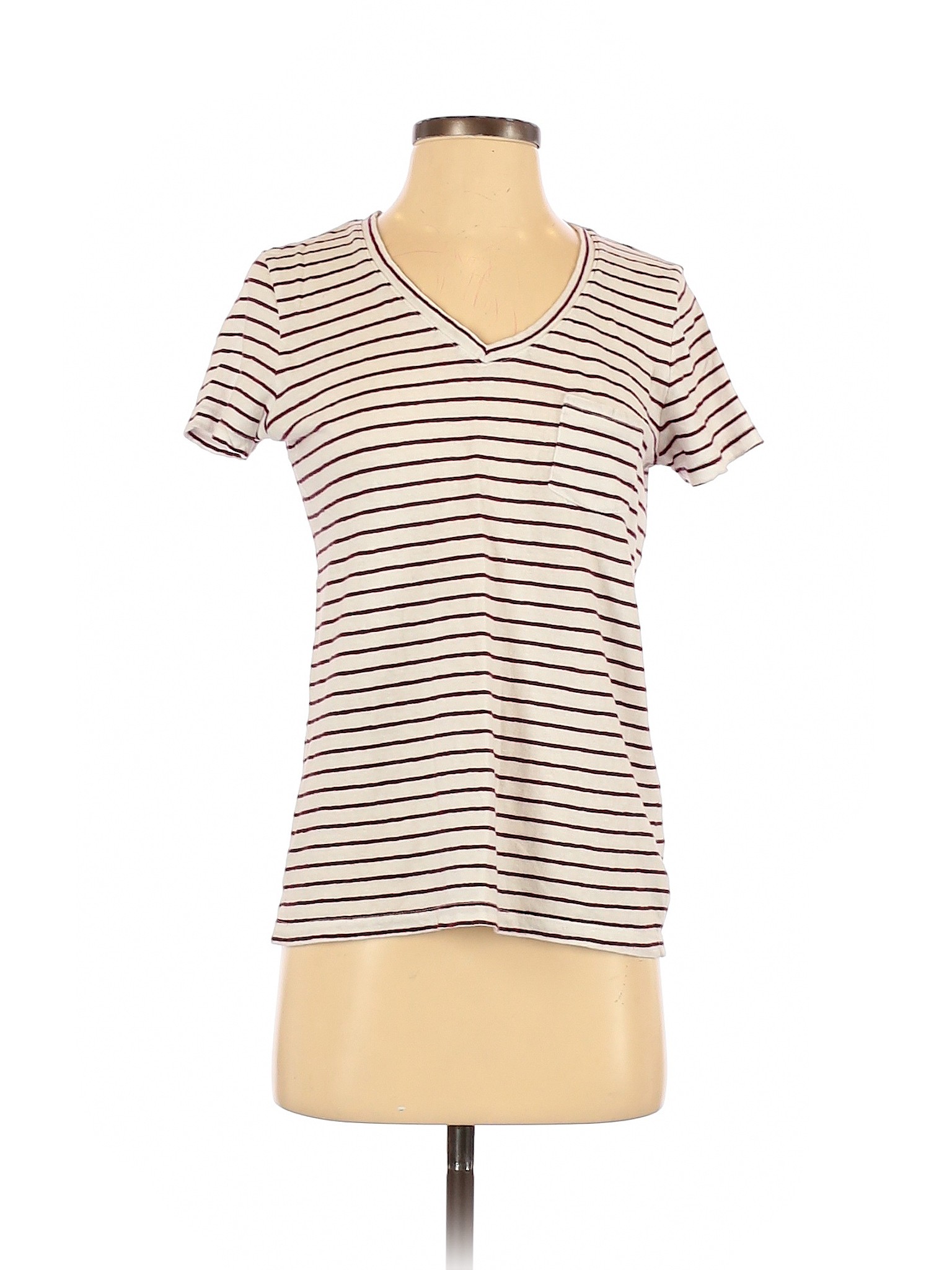 Universal Thread Women White Short Sleeve T-Shirt XS | eBay