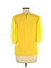 Ann Taylor 100% Polyester Yellow 3/4 Sleeve Blouse Size 8 (petite) - photo 2