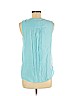 Ann Taylor LOFT 100% Rayon Blue Sleeveless Blouse Size M (petite) - photo 2