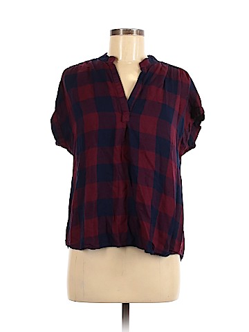 dip Short Sleeve Blouse (view 1)
