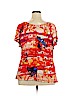 Lane Bryant Red Short Sleeve Top Size 22 - photo 2