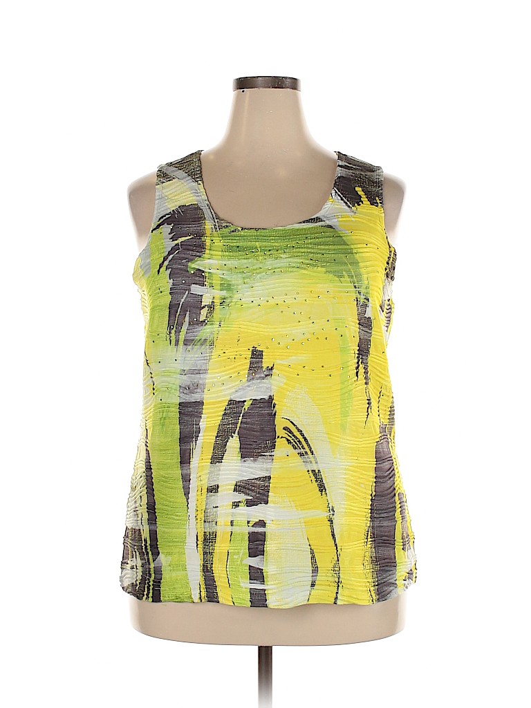 Laura Ashley Yellow Sleeveless Top Size 2X - photo 1