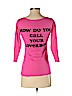 Betsey Johnson 100% Cotton Pink 3/4 Sleeve T-Shirt Size S - photo 2