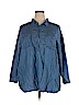 Old Navy 100% Lyocell Blue Long Sleeve Blouse Size XXL - photo 1