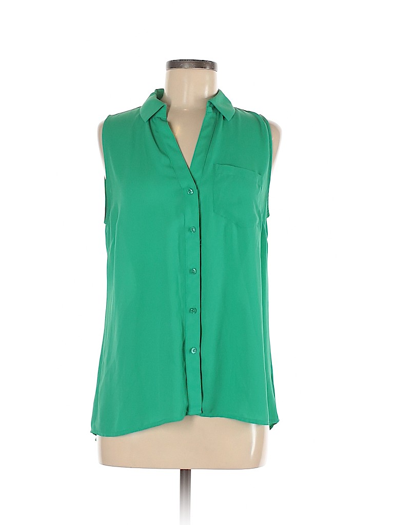 The Limited 100% Polyester Green Sleeveless Blouse Size M - photo 1