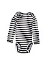 Just One You Made by Carters 100% Cotton Stripes Blue Long Sleeve Onesie Size Newborn - photo 1