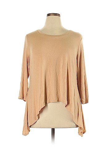 LOGO by Lori Goldstein 3/4 Sleeve Top (view 1)