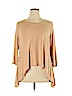 LOGO by Lori Goldstein Tan 3/4 Sleeve Top Size XL - photo 1