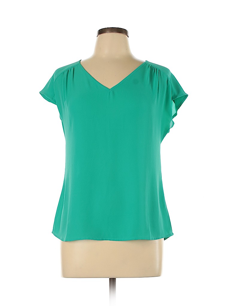 Banana Republic 100% Polyester Teal Short Sleeve Blouse Size S - photo 1