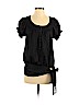 Bebe 100% Silk Black Short Sleeve Silk Top Size XS - photo 1