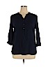 Simply Styled 100% Polyester Blue 3/4 Sleeve Blouse Size XL - photo 1