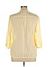 St. John's Bay 100% Cotton Yellow 3/4 Sleeve Button-Down Shirt Size XL - photo 2