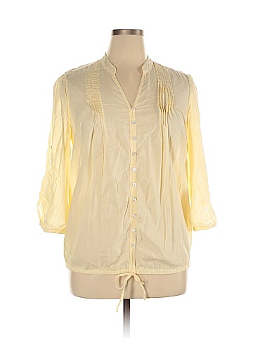 St. John's Bay 3/4 Sleeve Button-Down Shirt (view 1)