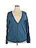 Lane Bryant 100% Cotton Blue Jacket Size 22 - 24 Plus - photo 1