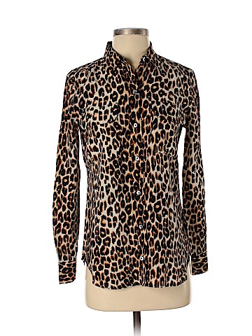 Equipment Long Sleeve Silk Top (view 1)