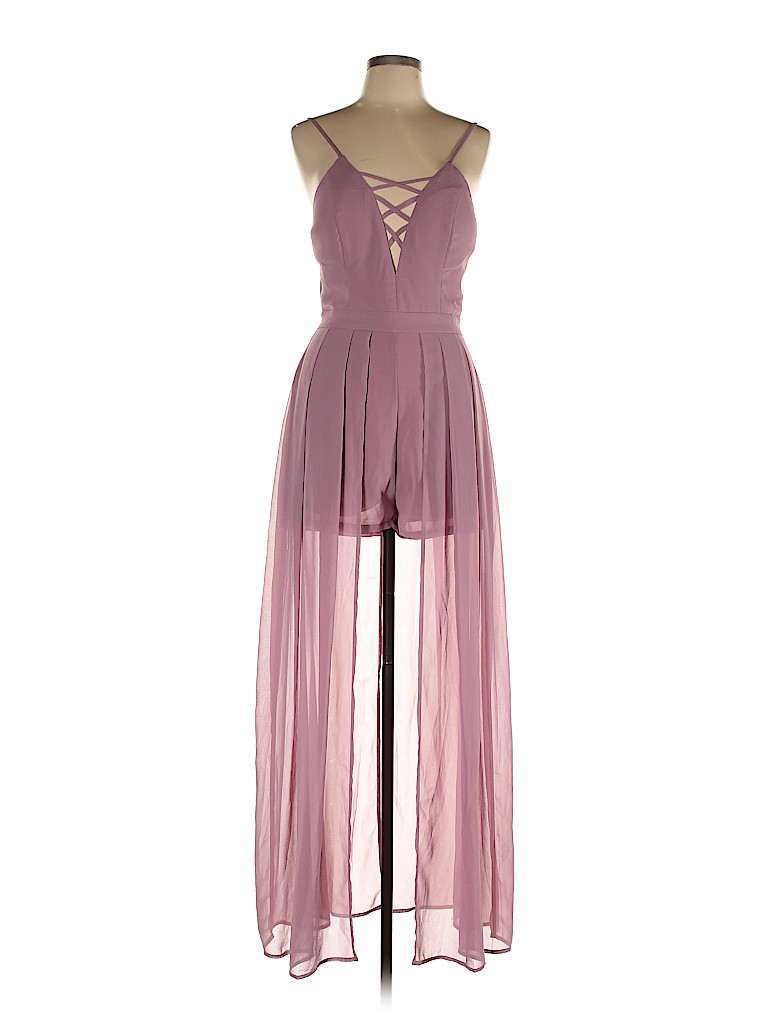 Fashion Nova 100% Polyester Purple Romper Size L - photo 1