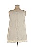 For Cynthia 100% Linen Ivory Sleeveless Blouse Size 2X - photo 2