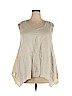For Cynthia 100% Linen Ivory Sleeveless Blouse Size 2X - photo 1