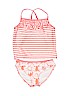 Gymboree Floral Stripes Pink Two Piece Swimsuit Size 7 - 8 - photo 1