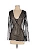 Max Studio 100% Silk Black Long Sleeve Silk Top Size S - photo 1