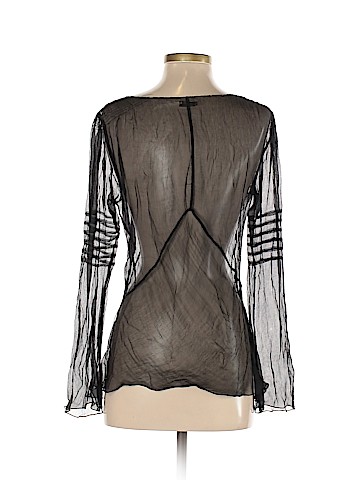 Max Studio Long Sleeve Silk Top (view 2)