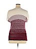 Christopher & Banks 100% Acrylic Burgundy Short Sleeve Top Size XL - photo 2