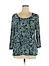 Croft & Barrow Teal 3/4 Sleeve Top Size XL - photo 1