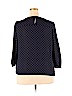 Elle 100% Polyester Black Long Sleeve Blouse Size XXL - photo 2