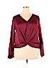 A New Day 100% Polyester Burgundy Long Sleeve Blouse Size XXL - photo 1