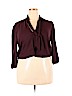 7th Avenue Design Studio New York & Company 100% Polyester Burgundy Long Sleeve Blouse Size XXL - photo 1