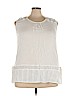 Weekend Suzanne Betro 100% Rayon White Sleeveless Blouse Size 3X - photo 1