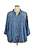 Westport Blue Long Sleeve Button-Down Shirt Size 3X - photo 1