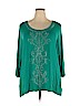JM Collection Green 3/4 Sleeve Top Size 3X - photo 1