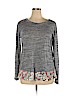 J Mode USA Gray Long Sleeve Top Size 1X - photo 1