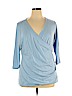 Soft Surroundings Blue 3/4 Sleeve Top Size 1X - photo 1